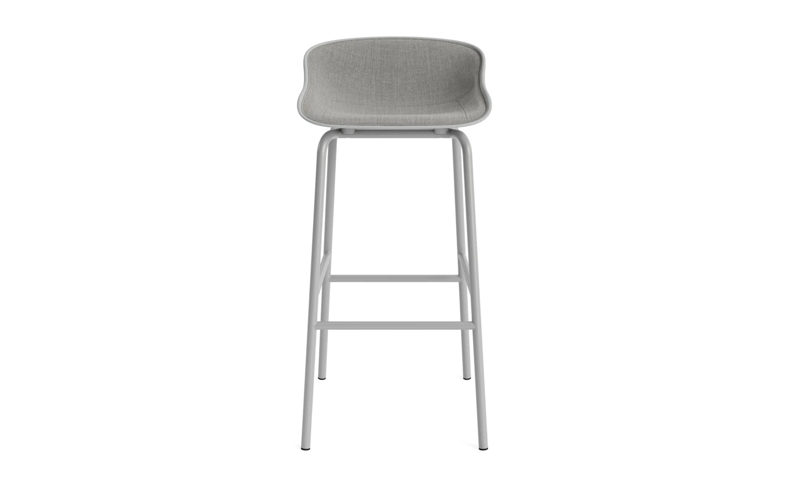 Hyg Barhocker 75 cm Frontpolster Grau Stahl Grau/Remix in Remix 133 präsentiert im Onlineshop von KAQTU Design AG. Barstuhl ist von Normann Copenhagen