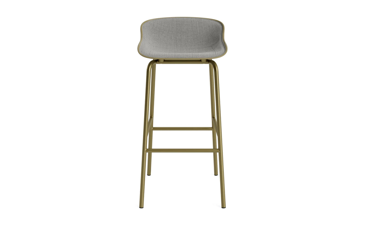 Hyg Barhocker 75 cm Frontpolster Stahl Olive/Remix in Remix 133 präsentiert im Onlineshop von KAQTU Design AG. Barhocker ist von Normann Copenhagen