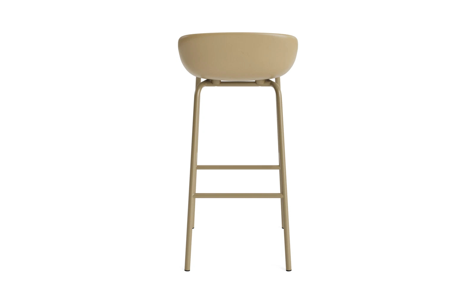 Hyg Barhocker 75 cm Frontpolster Stahl Sand/Hallingdal in Hallingdal 110 präsentiert im Onlineshop von KAQTU Design AG. Barstuhl ist von Normann Copenhagen