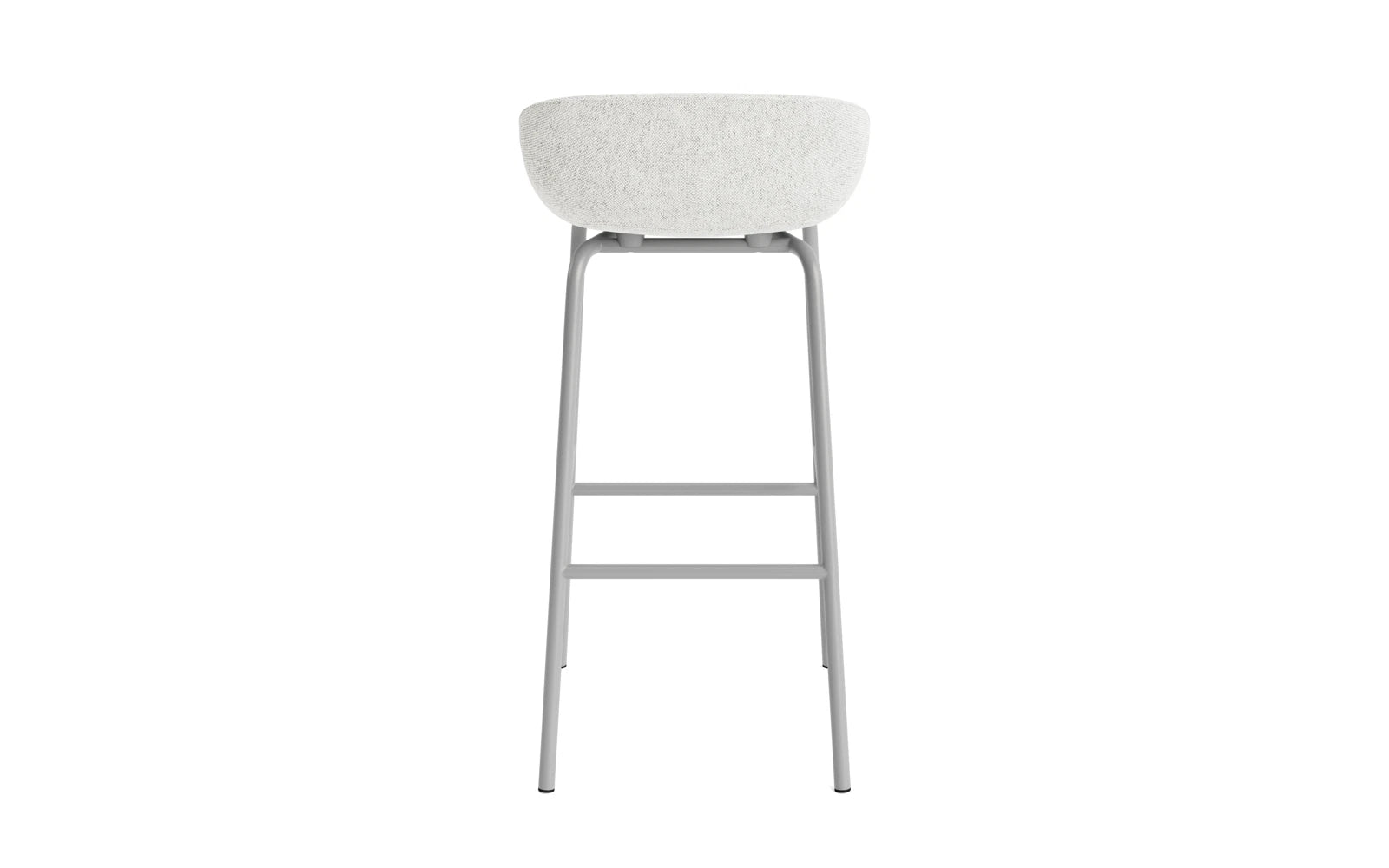 Hyg Barhocker 75 cm Vollpolster Stahl Grau/Hallingdal in Hallingdal 110 präsentiert im Onlineshop von KAQTU Design AG. Barstuhl ist von Normann Copenhagen