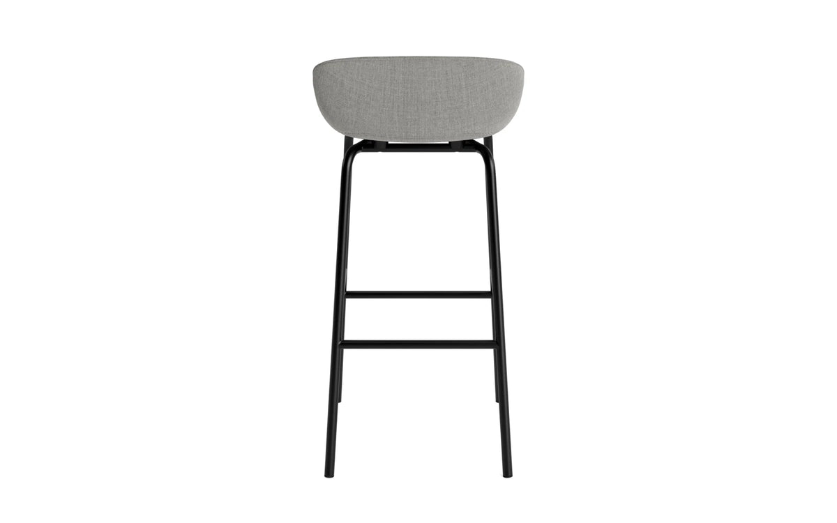 Hyg Barhocker 75 cm gepolstert schwarzes Stahl Remix in Remix 133 präsentiert im Onlineshop von KAQTU Design AG. Barhocker ist von Normann Copenhagen