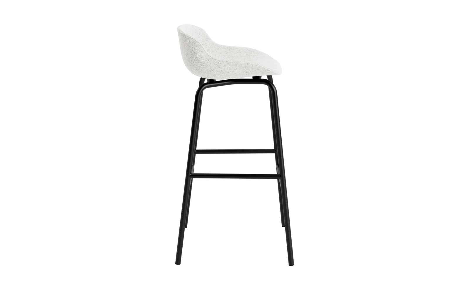 Hyg Barhocker 75 cm gepolstert schwarzes Stahl Hallingdal in Hallingdal 110 präsentiert im Onlineshop von KAQTU Design AG. Barstuhl ist von Normann Copenhagen