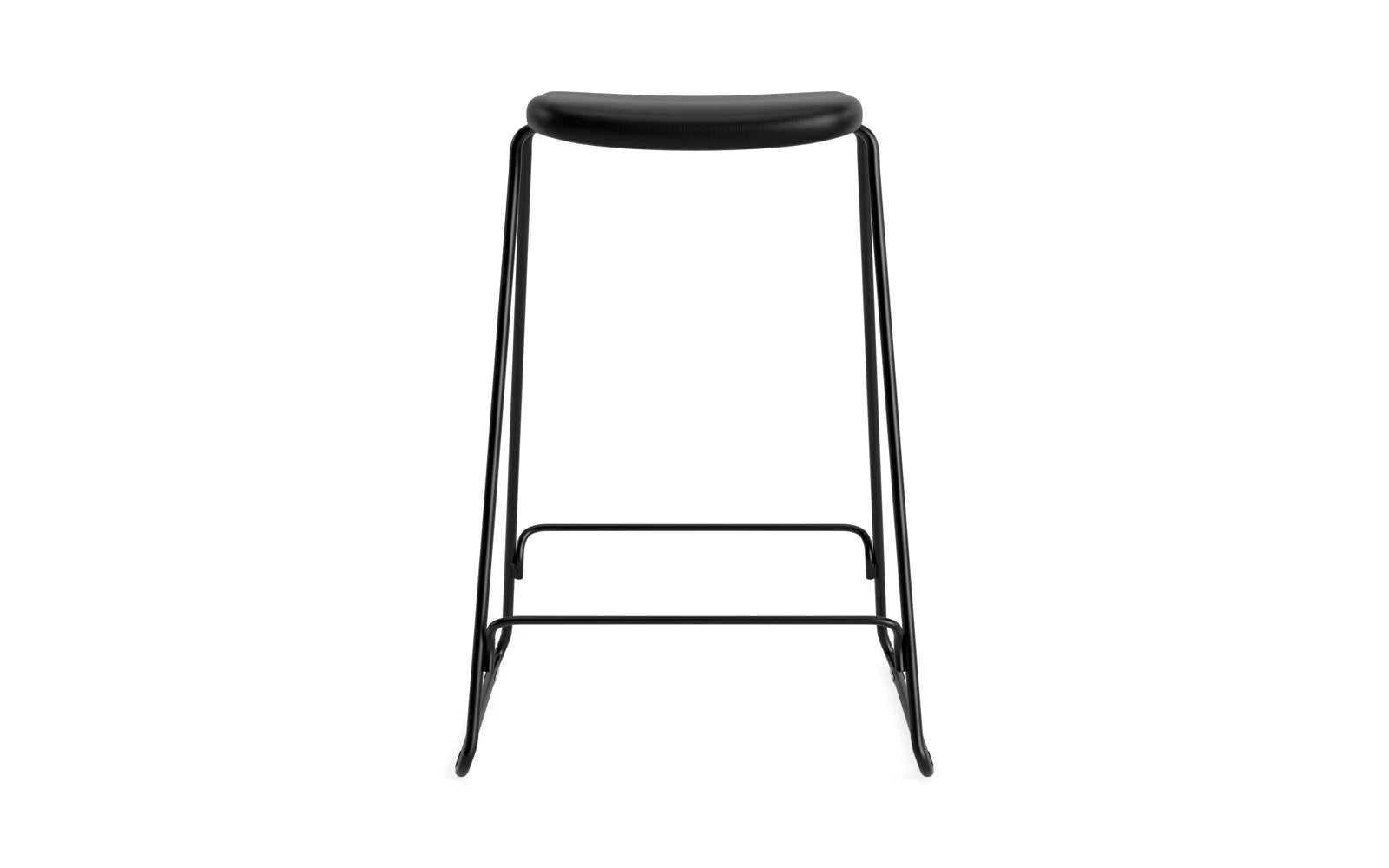 Just Barhocker 65 cm, gepolstert, schwarzer Stahl/ Ultra in Ultra 41599 präsentiert im Onlineshop von KAQTU Design AG. Barstuhl ist von Normann Copenhagen