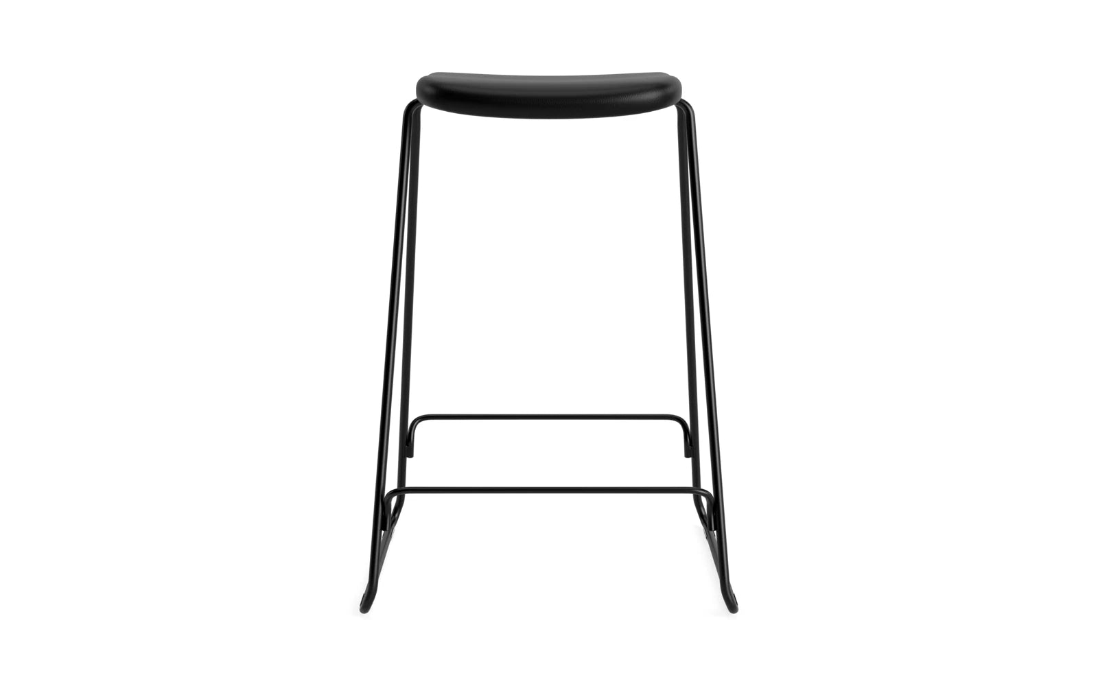 Just Barhocker 65 cm, gepolstert, schwarzer Stahl/ Ultra in Ultra 41599 präsentiert im Onlineshop von KAQTU Design AG. Barstuhl ist von Normann Copenhagen