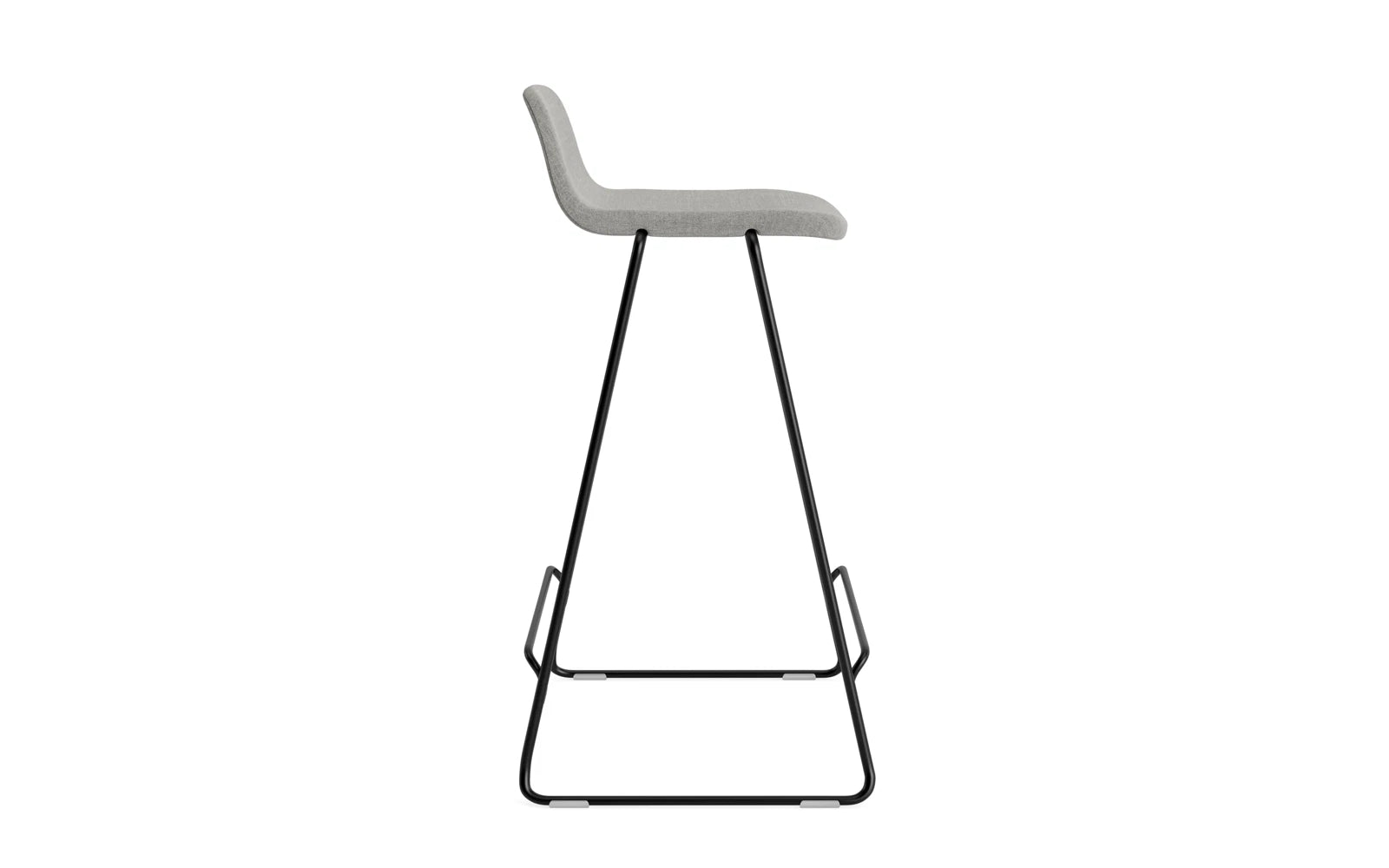 Just Barhocker 65 cm mit Lehne, gepolstert, schwarzer Stahl/ Remix in Remix 133 präsentiert im Onlineshop von KAQTU Design AG. Barstuhl ist von Normann Copenhagen