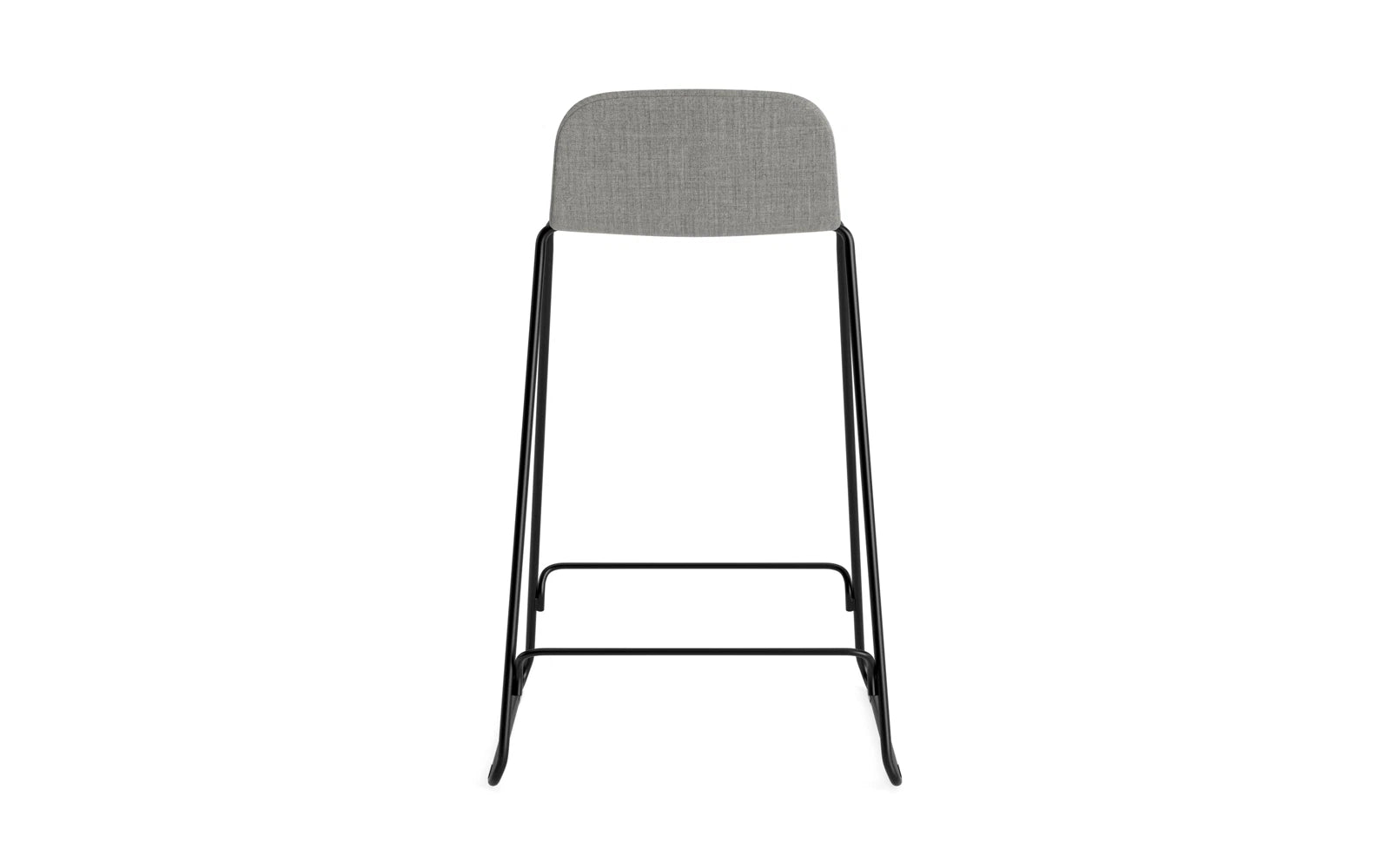 Just Barhocker 65 cm mit Lehne, gepolstert, schwarzer Stahl/ Remix in Remix 133 präsentiert im Onlineshop von KAQTU Design AG. Barstuhl ist von Normann Copenhagen