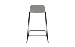 Tabouret de bar Just avec dossier, 65 cm, rembourré