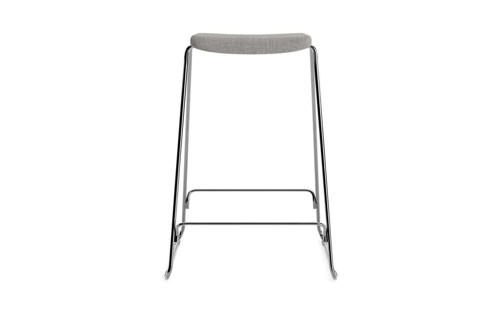 Just Barhocker 65 cm, gepolstert, Chrom/ Remix in Remix 133 präsentiert im Onlineshop von KAQTU Design AG. Barstuhl ist von Normann Copenhagen