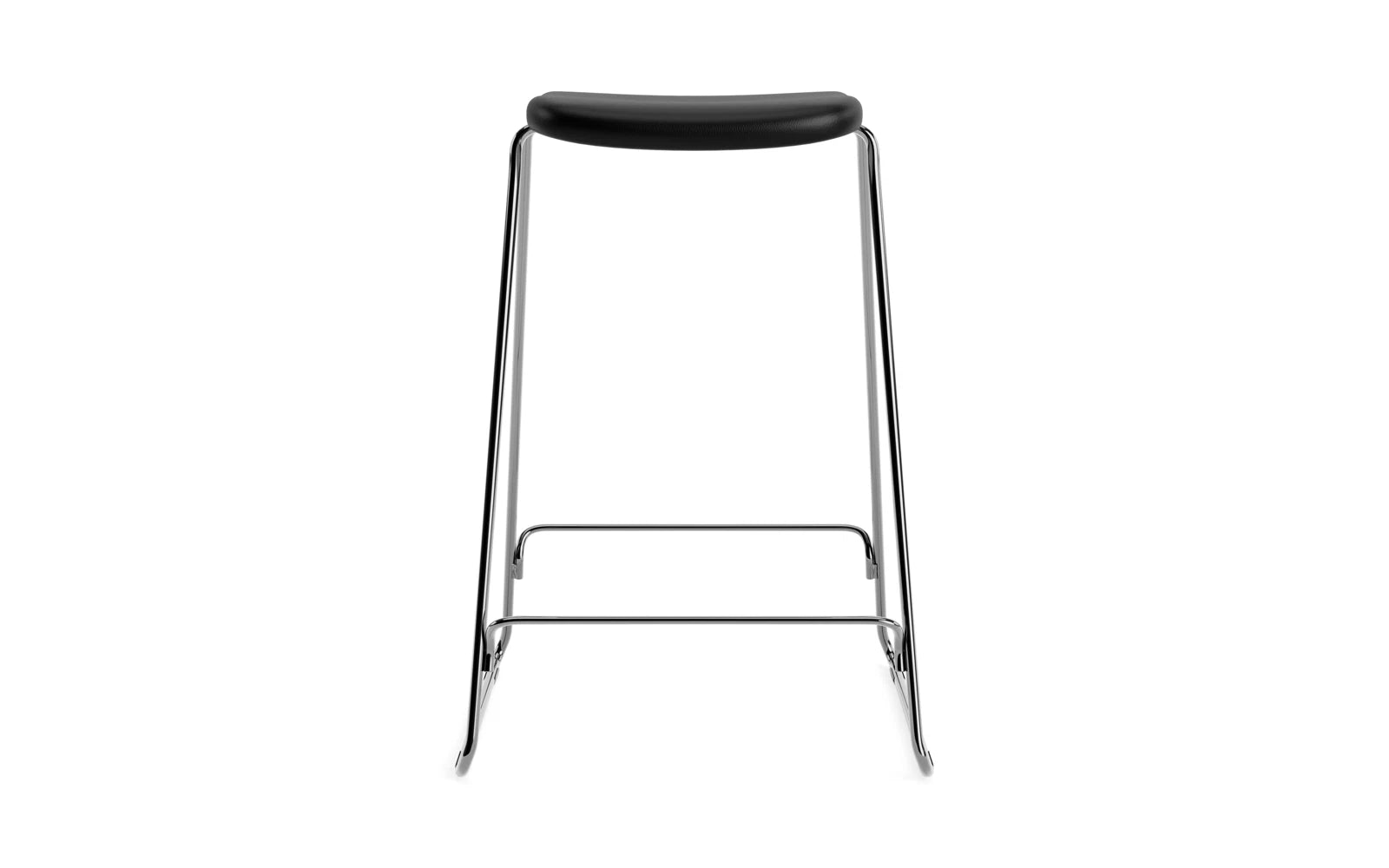 Just Barhocker 65 cm, gepolstert, Chrom/ Ultra in Ultra 41599 präsentiert im Onlineshop von KAQTU Design AG. Barstuhl ist von Normann Copenhagen