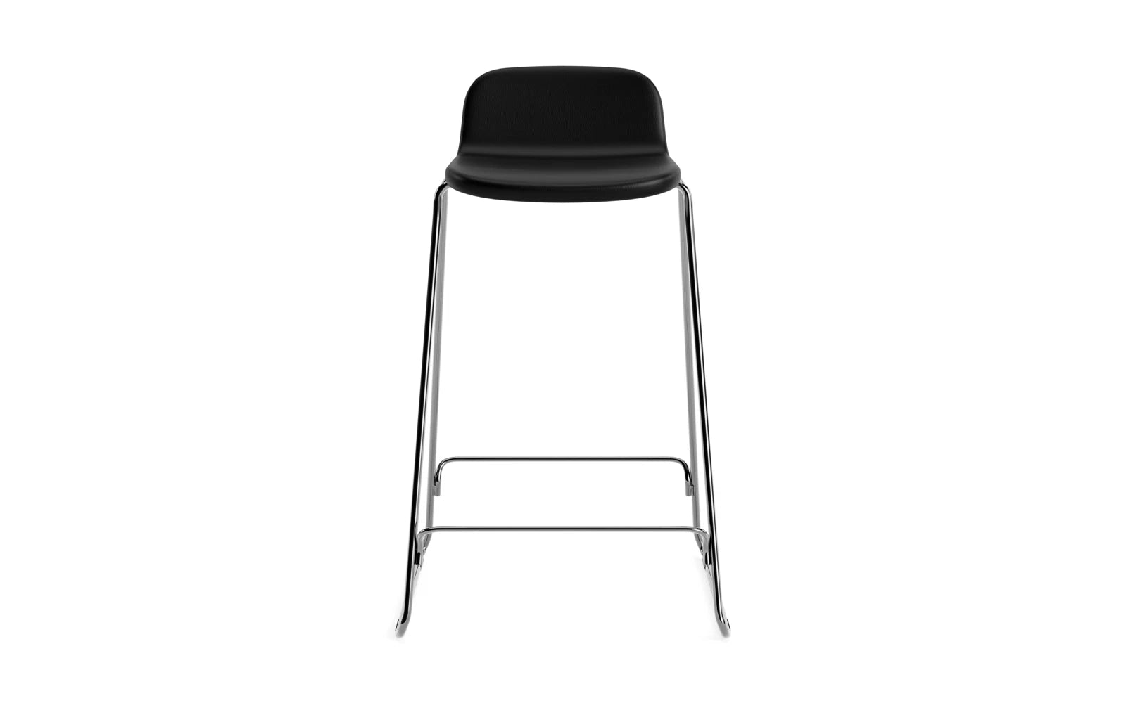 Just Barhocker 65 cm mit Lehne, gepolstert, Chrom/ Ultra in Ultra 41599 präsentiert im Onlineshop von KAQTU Design AG. Barstuhl ist von Normann Copenhagen
