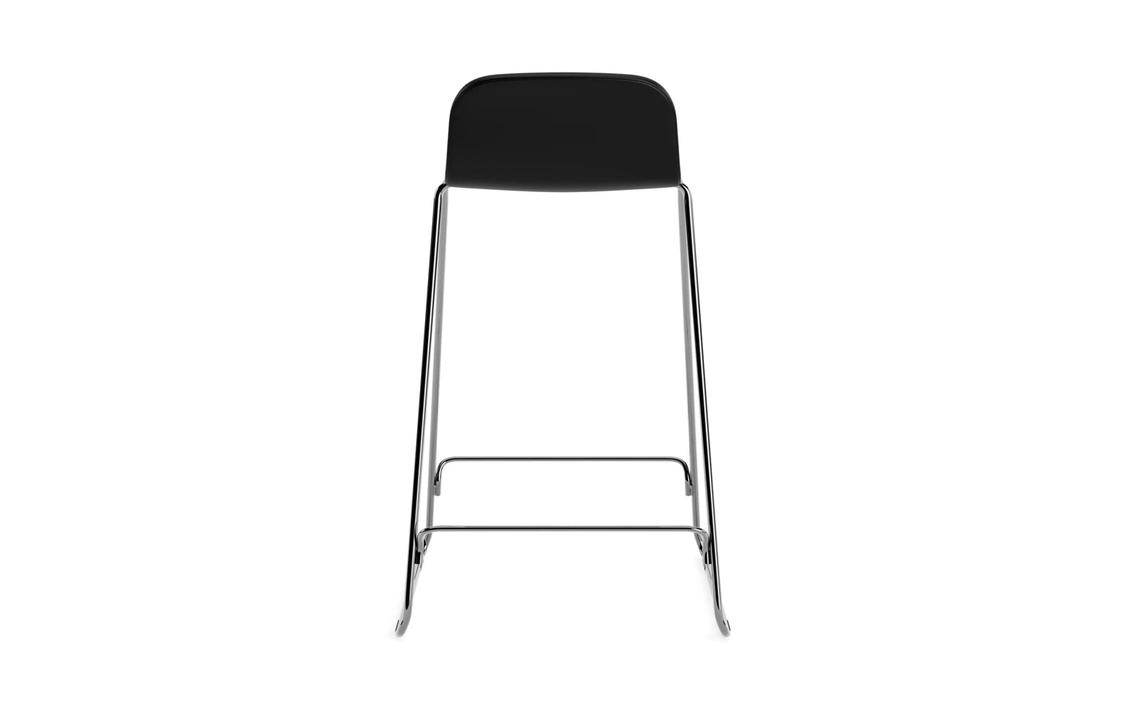 Just Barhocker 65 cm mit Lehne, gepolstert, Chrom/ Ultra in Ultra 41599 präsentiert im Onlineshop von KAQTU Design AG. Barstuhl ist von Normann Copenhagen