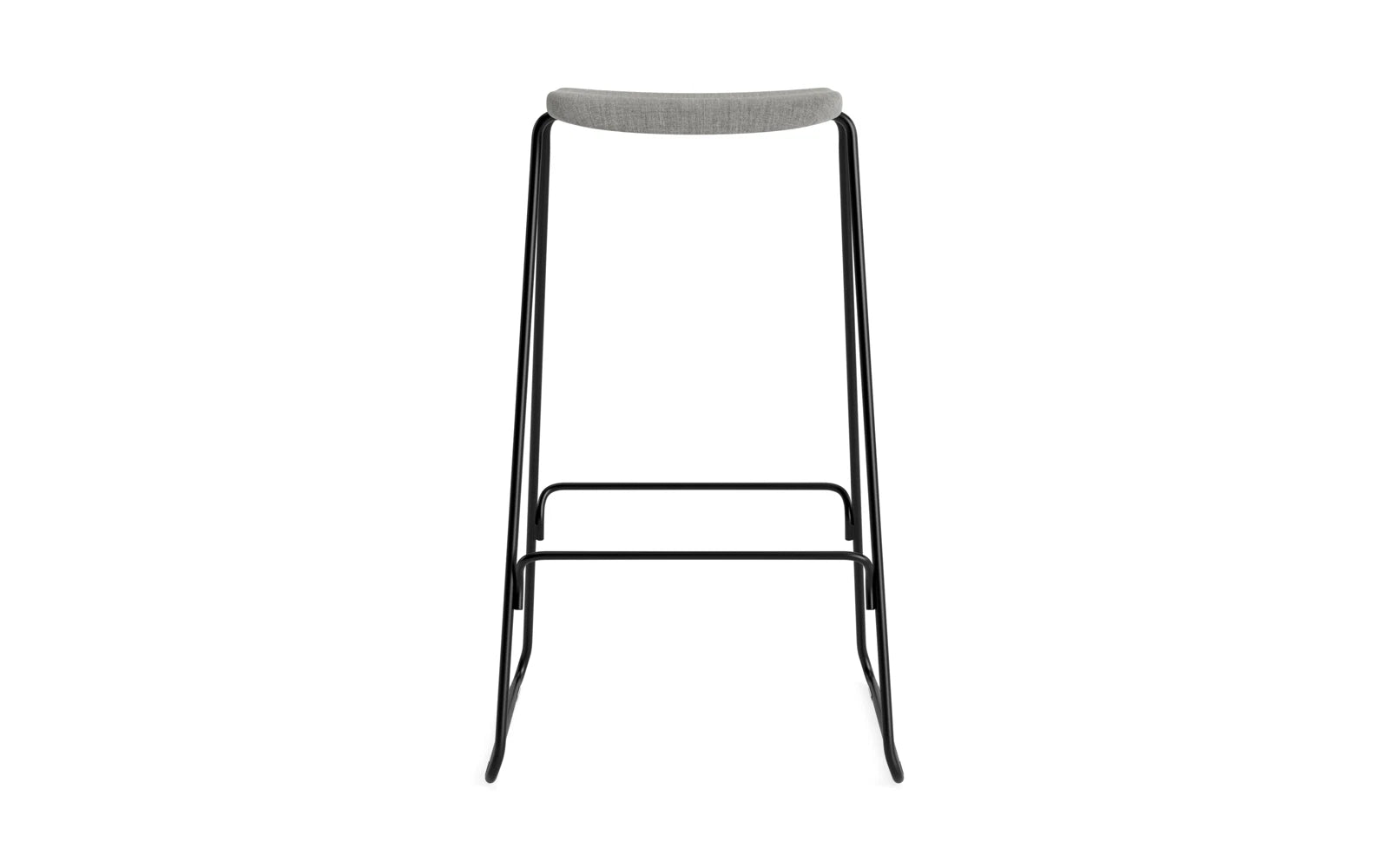 Just Barhocker 75 cm, gepolstert, schwarzer Stahl/ Remix in Remix 133 präsentiert im Onlineshop von KAQTU Design AG. Barstuhl ist von Normann Copenhagen