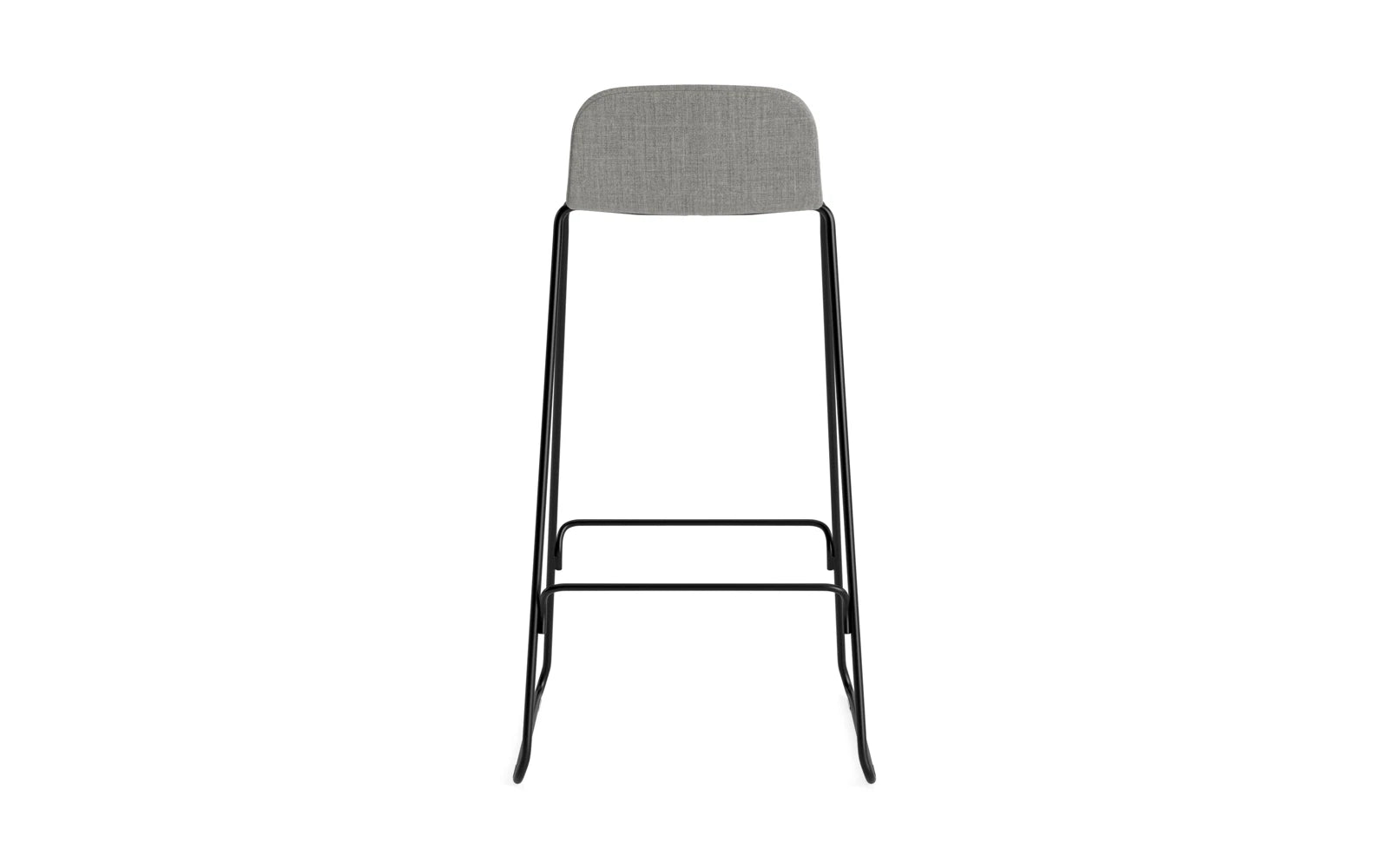 Just Barhocker 75 cm mit Lehne, gepolstert, schwarzer Stahl Remix in Remix 133 präsentiert im Onlineshop von KAQTU Design AG. Barstuhl ist von Normann Copenhagen