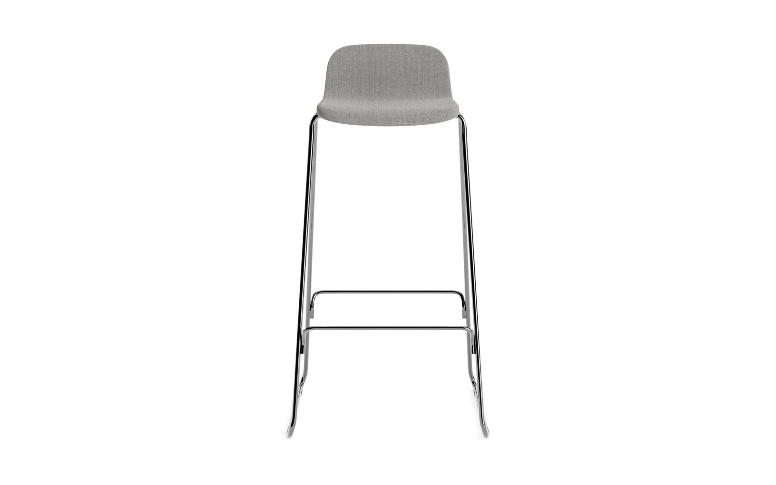 Just Barhocker 75 cm mit Lehne, gepolstert, Chrom/ Remix in Remix 133 präsentiert im Onlineshop von KAQTU Design AG. Barstuhl ist von Normann Copenhagen