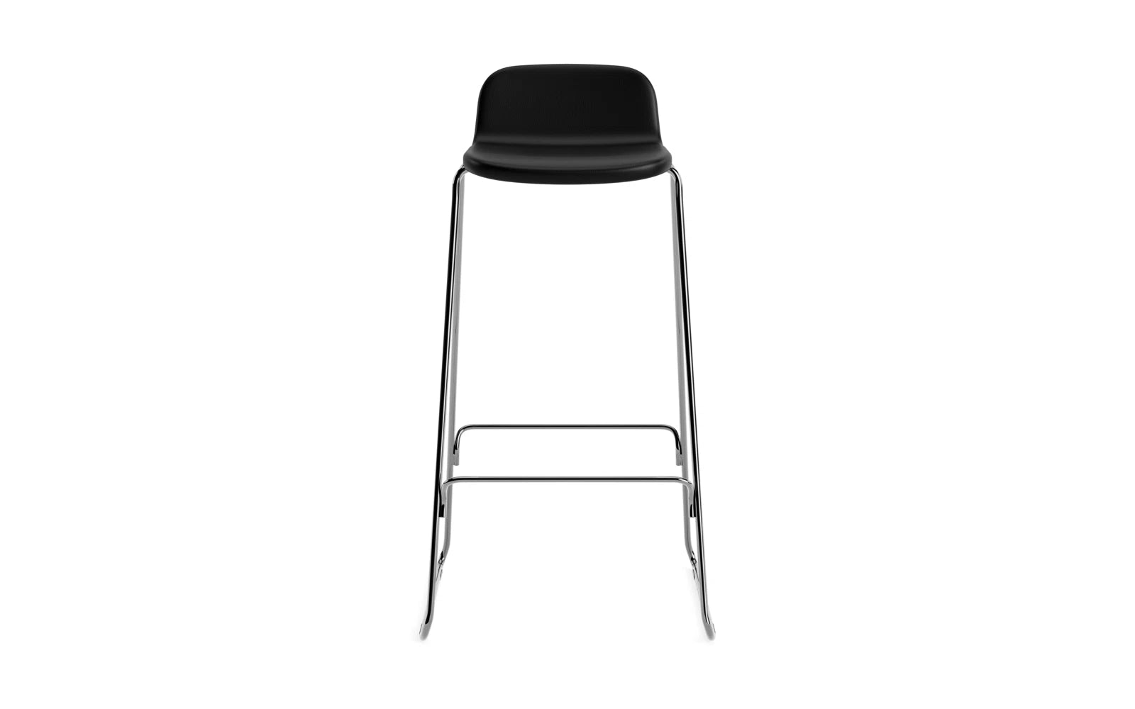 Just Barhocker 75 cm mit Lehne, gepolstert, Chrom/ Ultra in Ultra 41599 präsentiert im Onlineshop von KAQTU Design AG. Barstuhl ist von Normann Copenhagen