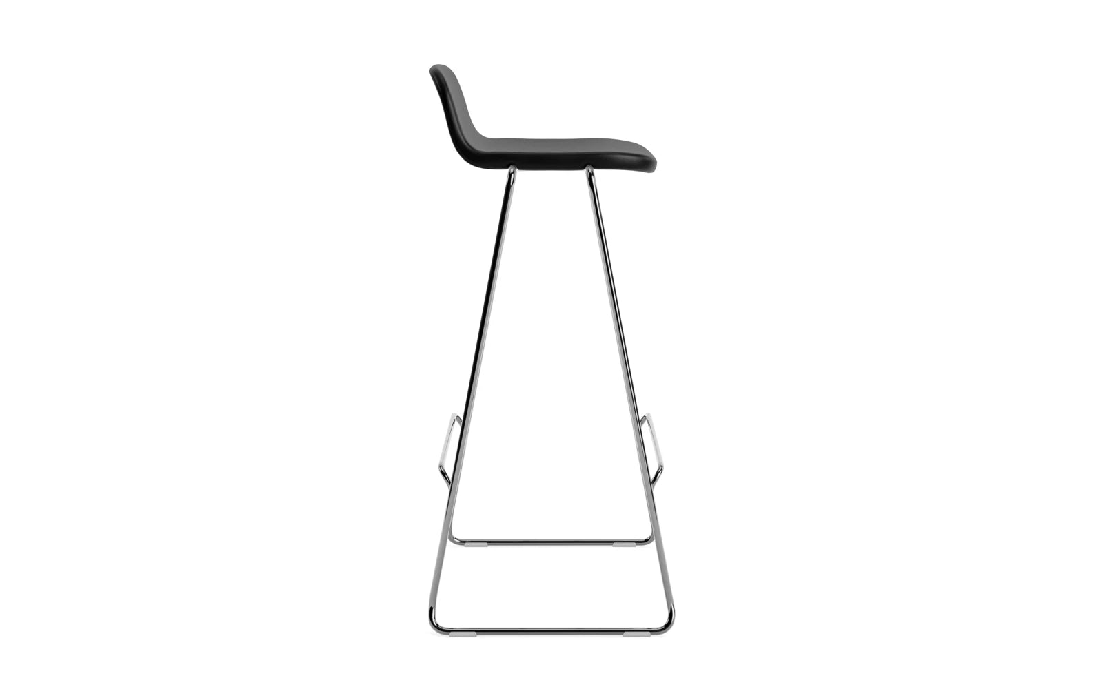 Just Barhocker 75 cm mit Lehne, gepolstert, Chrom/ Ultra in Ultra 41599 präsentiert im Onlineshop von KAQTU Design AG. Barstuhl ist von Normann Copenhagen