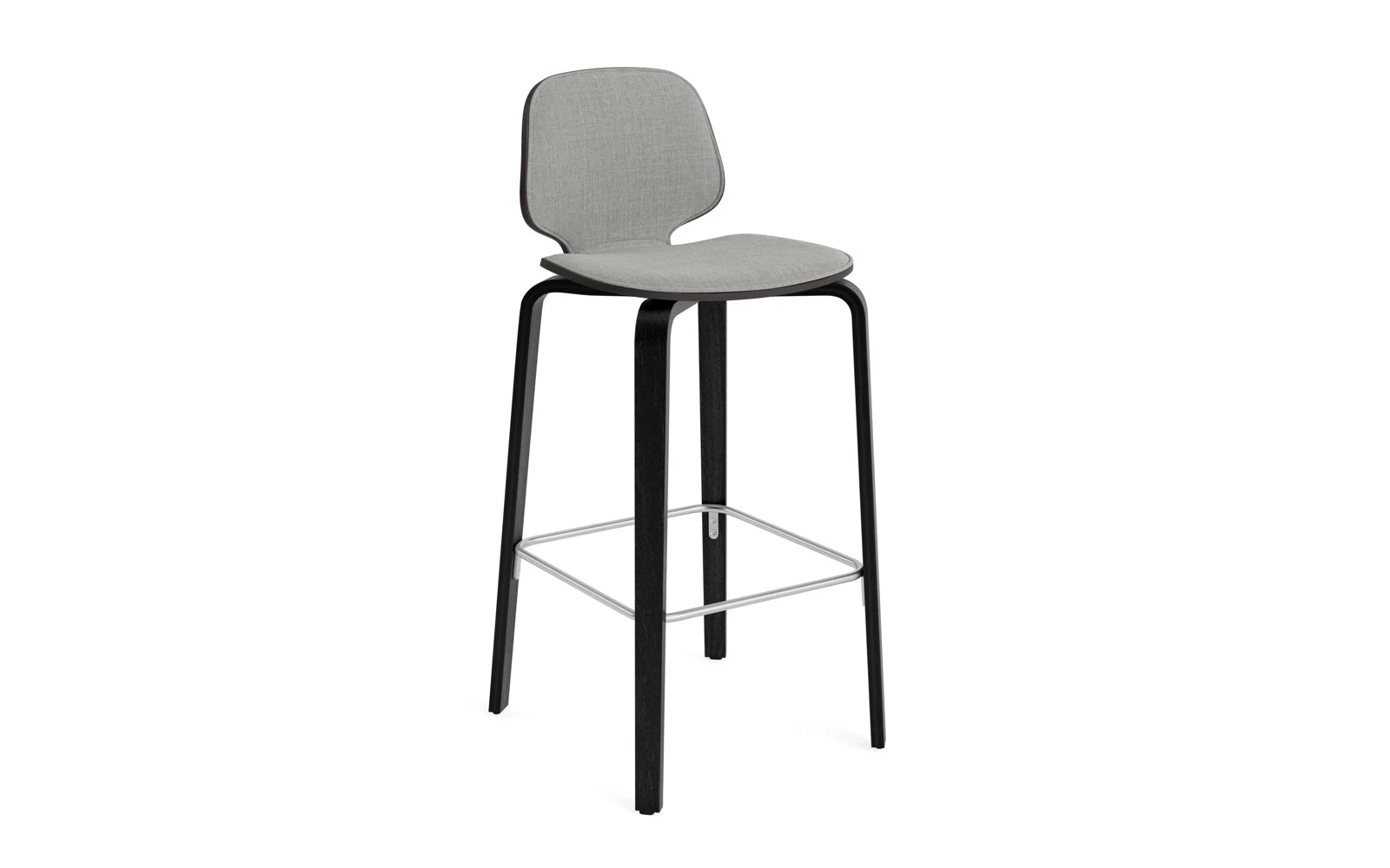 My Chair Barhocker 75 cm Frontpolster schwarz/Remix in Remix 133 präsentiert im Onlineshop von KAQTU Design AG. Barstuhl ist von Normann Copenhagen