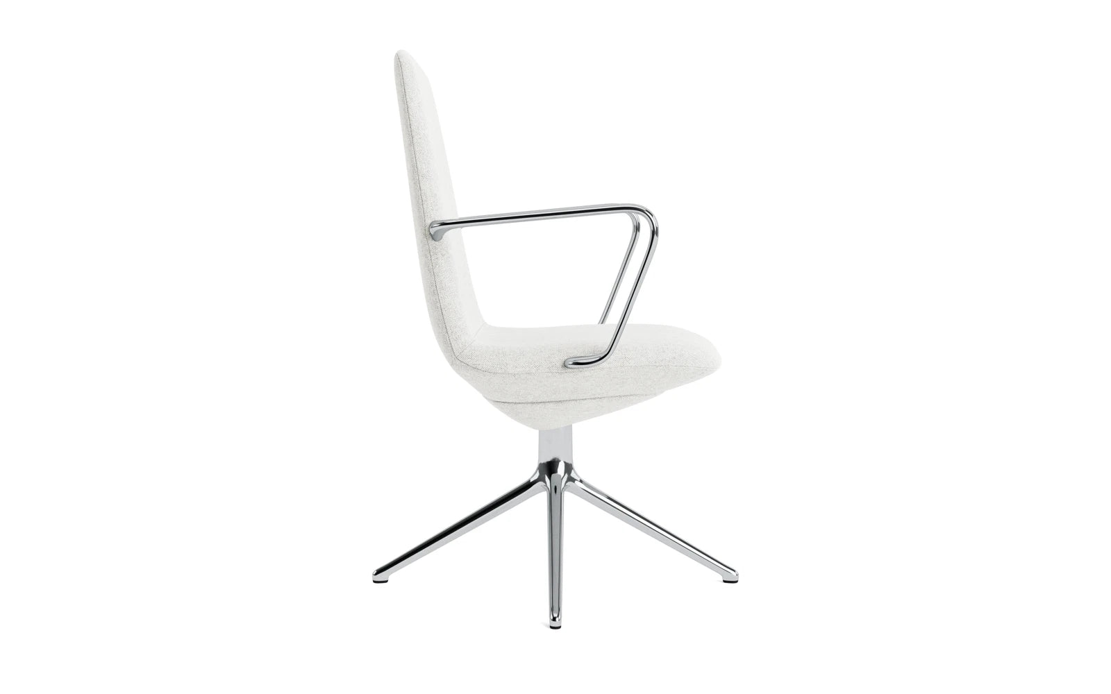 Off Armchair niedrig mit Drehgestell 4B aluminium Hallingdal in Hallingdal 110 präsentiert im Onlineshop von KAQTU Design AG. Bürostuhl ist von Normann Copenhagen