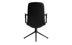 Poltrona Off bassa 4L con cuscino in alluminio nero