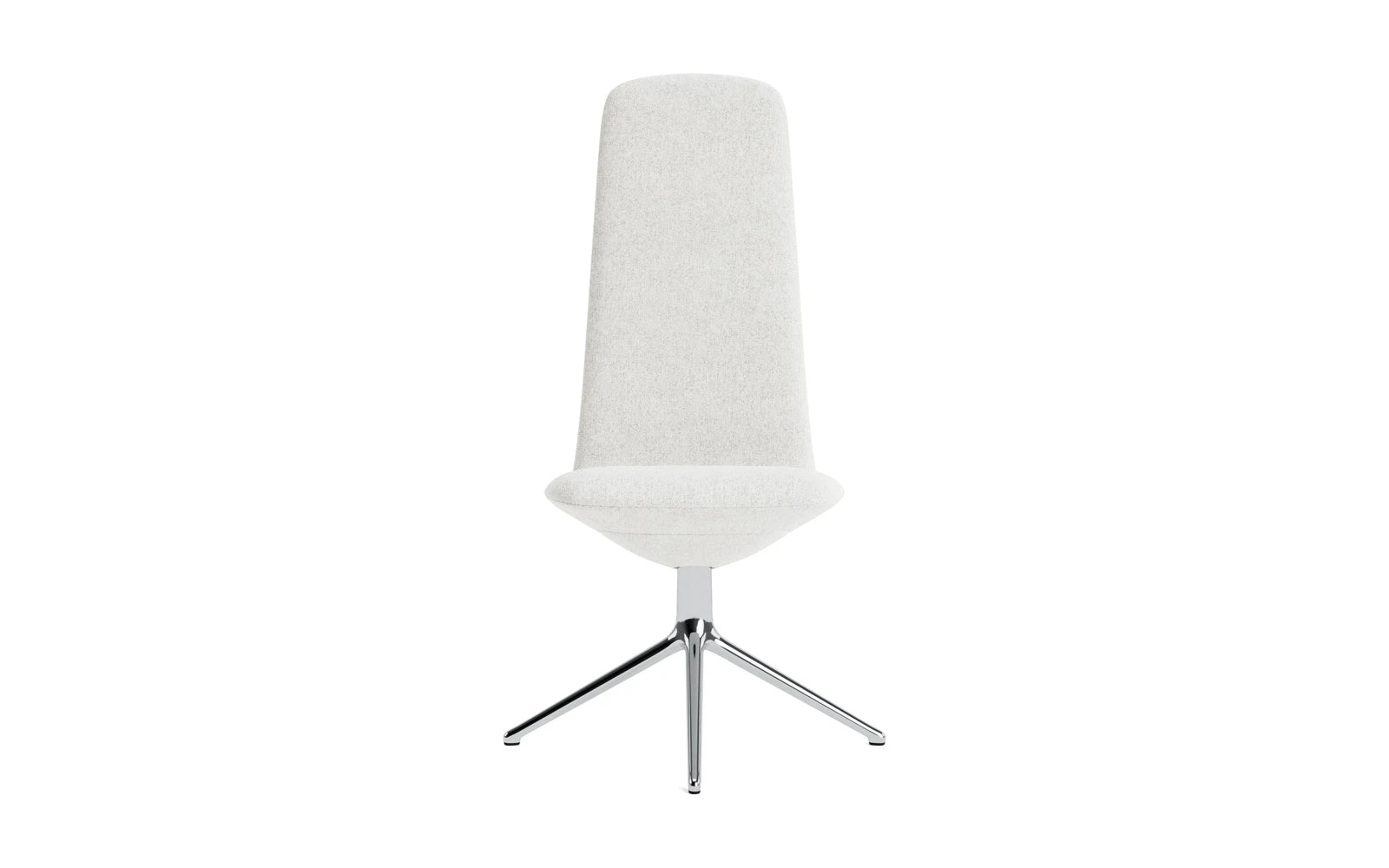 Entdecken Sie den Off Chair hoch mit Drehgestell 4B aus Aluminium und Hallingdal-Stoff von Normann Copenhagen – stilvoll, ergonomisch und individuell anpassbar.