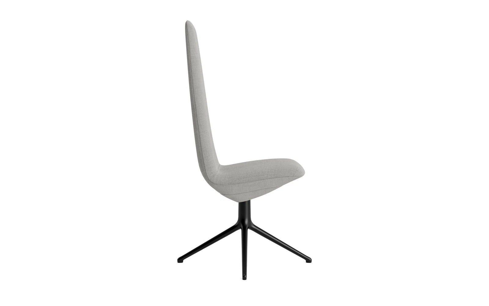 Off Chair Hoch mit Drehgestell 4B Schwartz aluminium Remix in Remix 133 präsentiert im Onlineshop von KAQTU Design AG. Bürostuhl ist von Normann Copenhagen
