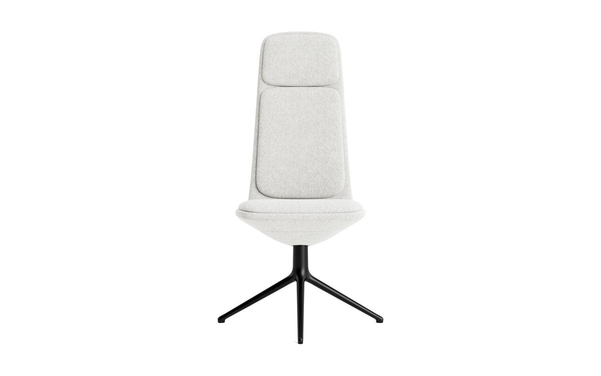Off Chair Hoch mit Drehgestell 4B schwarze aluminium mit Kissen Hallingdal in Hallingdal 110 präsentiert im Onlineshop von KAQTU Design AG. Bürostuhl ist von Normann Copenhagen