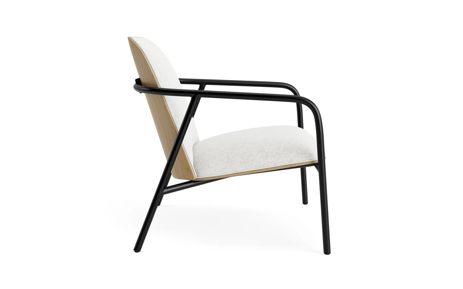Pad Lounge-Sessel schwarzem Stahl Eiche/Hallingdal in Hallingdal 110 präsentiert im Onlineshop von KAQTU Design AG. Sessel ist von Normann Copenhagen