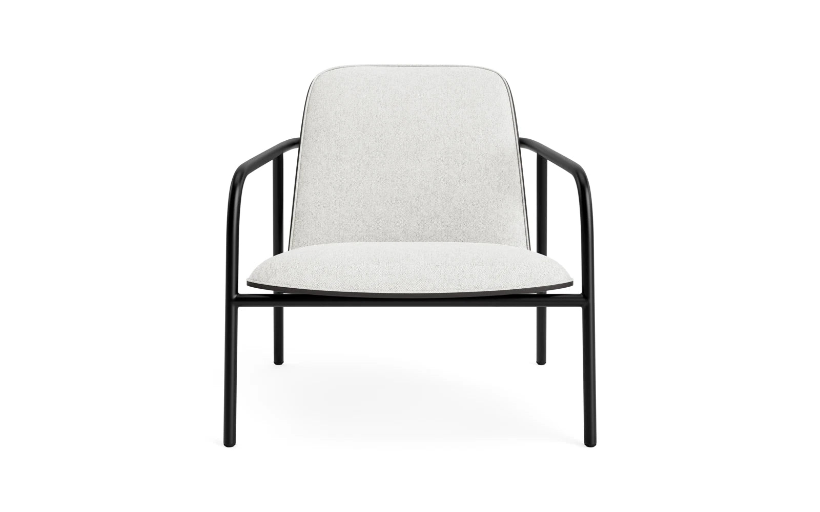 Pad lounge armchair black steel black/hallingdal