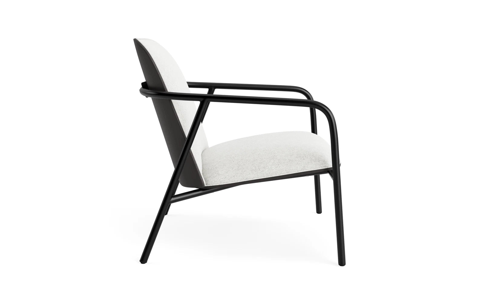 Pad Lounge-Sessel schwarzem Stahl schwarz/Hallingdal in Hallingdal 110 präsentiert im Onlineshop von KAQTU Design AG. Sessel ist von Normann Copenhagen