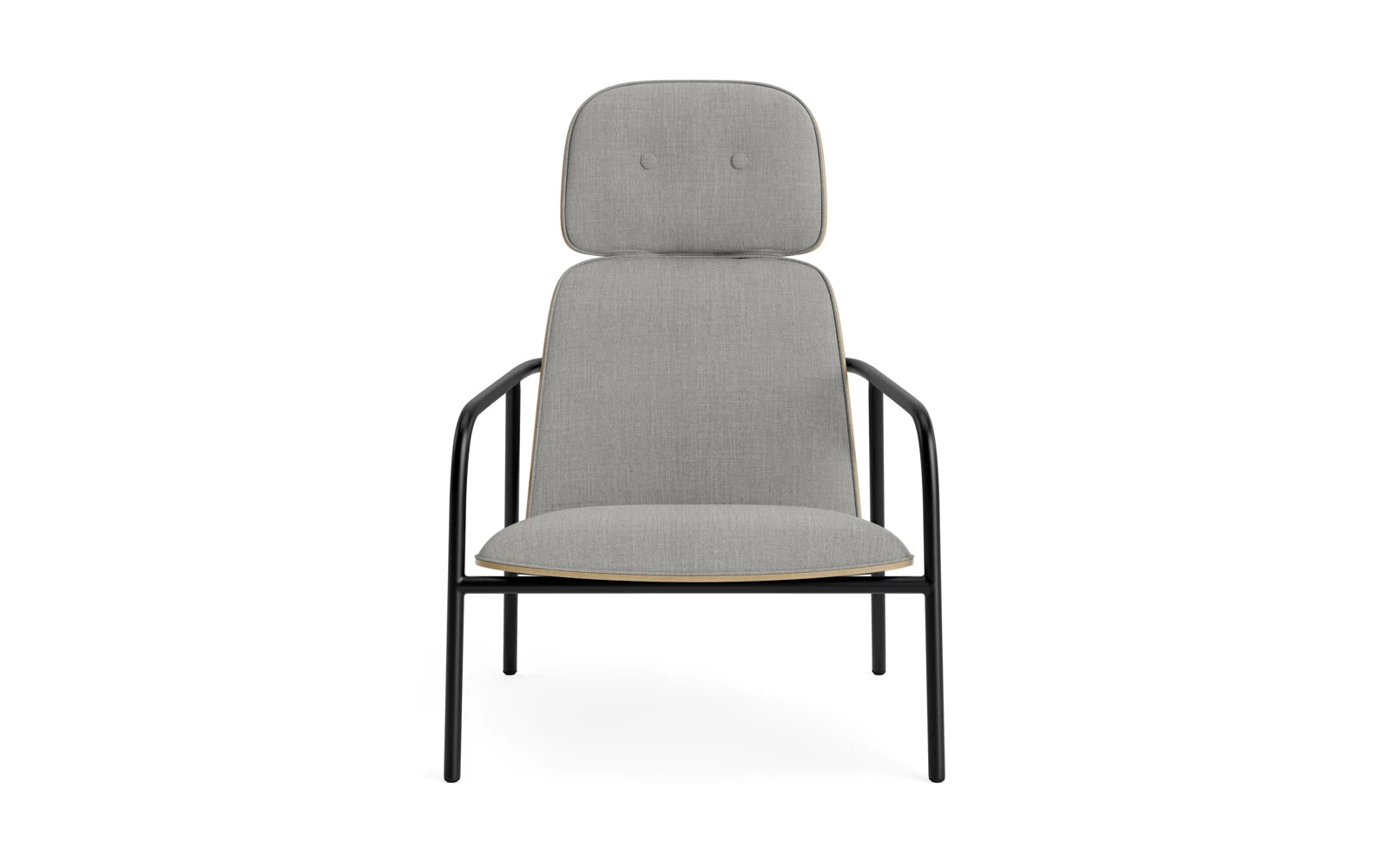 Pad Lounge-Sessel hoch schwarzem Stahl Eiche/Remix in Remix 133 präsentiert im Onlineshop von KAQTU Design AG. Sessel ist von Normann Copenhagen