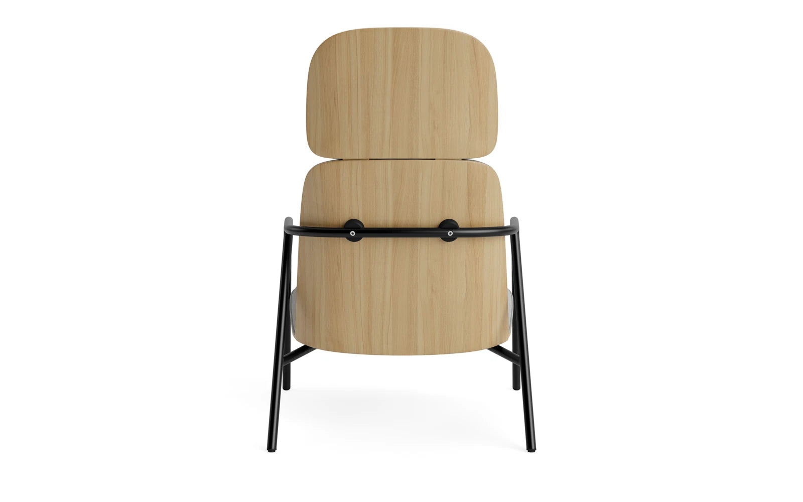 Pad Lounge-Sessel hoch schwarzem Stahl Eiche/Remix in Remix 133 präsentiert im Onlineshop von KAQTU Design AG. Sessel ist von Normann Copenhagen