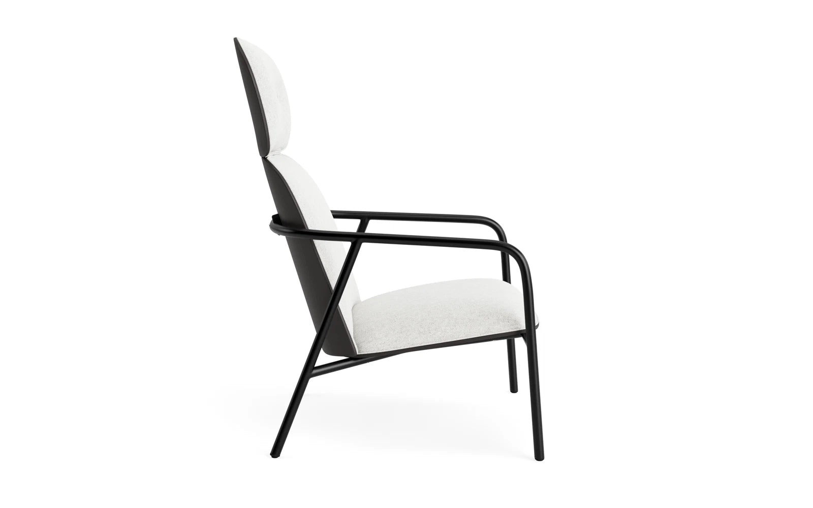 Pad Lounge-Sessel hoch schwarzem Stahl schwarz/Hallingdal in Hallingdal 110 präsentiert im Onlineshop von KAQTU Design AG. Sessel ist von Normann Copenhagen