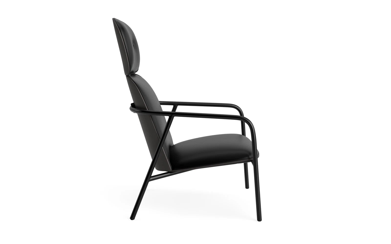 Pad Lounge-Sessel hoch schwarzem Stahl schwarz/Ultra in Ultra 41599 präsentiert im Onlineshop von KAQTU Design AG. Sessel ist von Normann Copenhagen