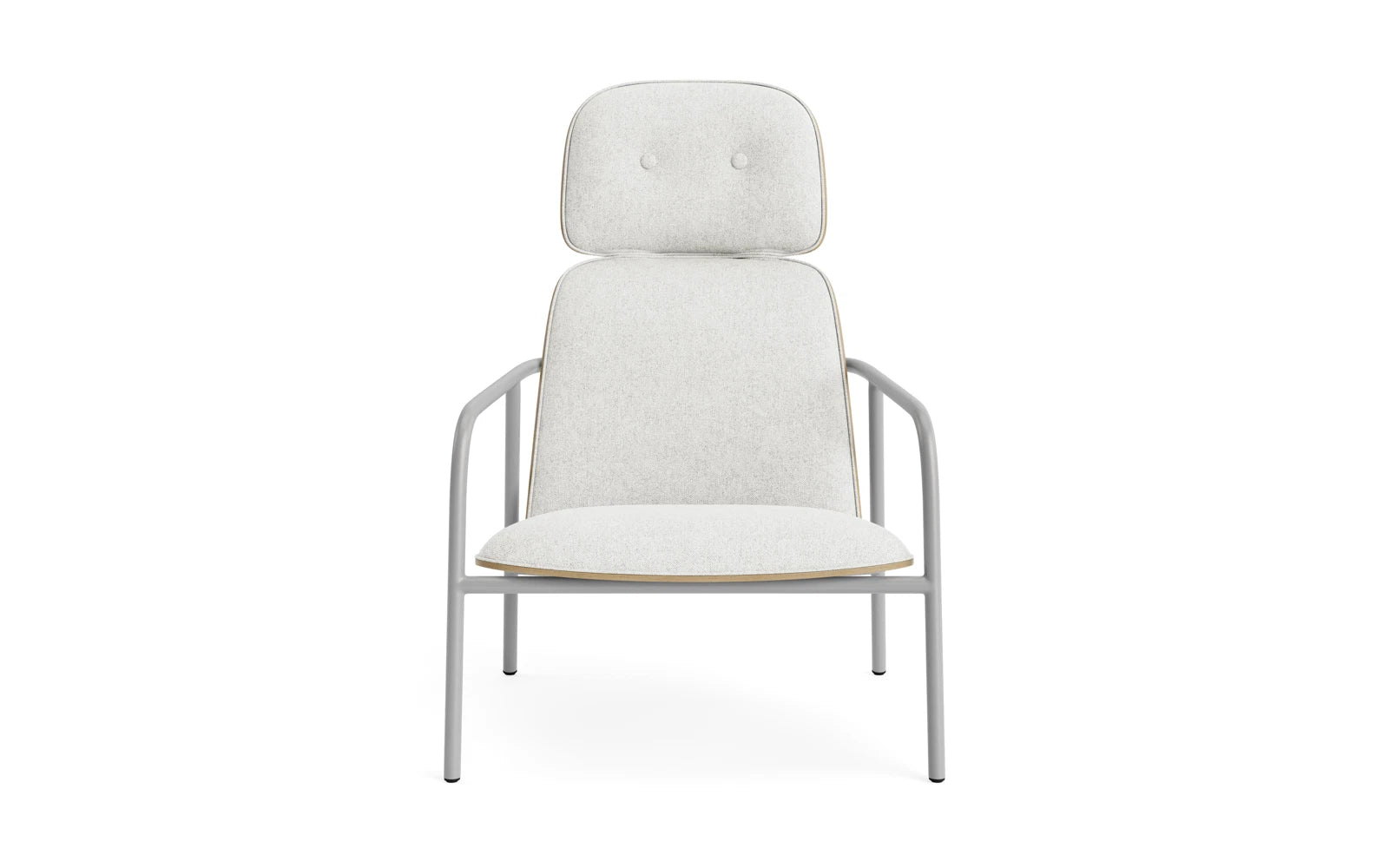 Pad Lounge-Sessel hoch grauem Stahl Eiche/Hallingdal in Hallingdal 110 präsentiert im Onlineshop von KAQTU Design AG. Sessel ist von Normann Copenhagen