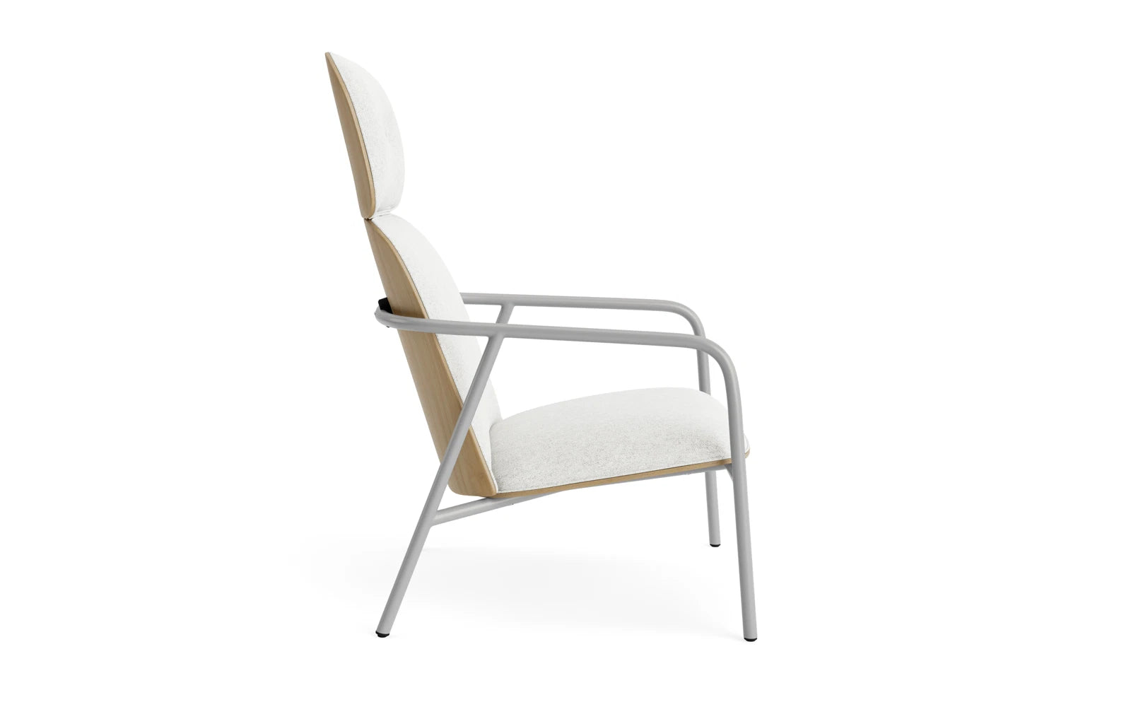 Pad Lounge-Sessel hoch grauem Stahl Eiche/Hallingdal in Hallingdal 110 präsentiert im Onlineshop von KAQTU Design AG. Sessel ist von Normann Copenhagen