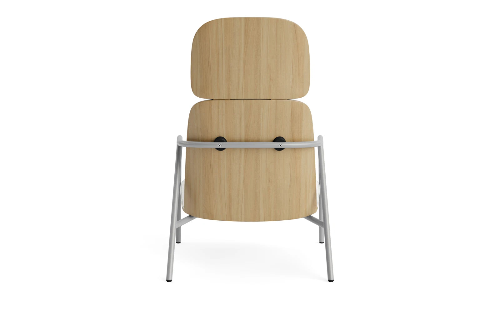 Pad Lounge-Sessel hoch grauem Stahl Eiche/Hallingdal in Hallingdal 110 präsentiert im Onlineshop von KAQTU Design AG. Sessel ist von Normann Copenhagen