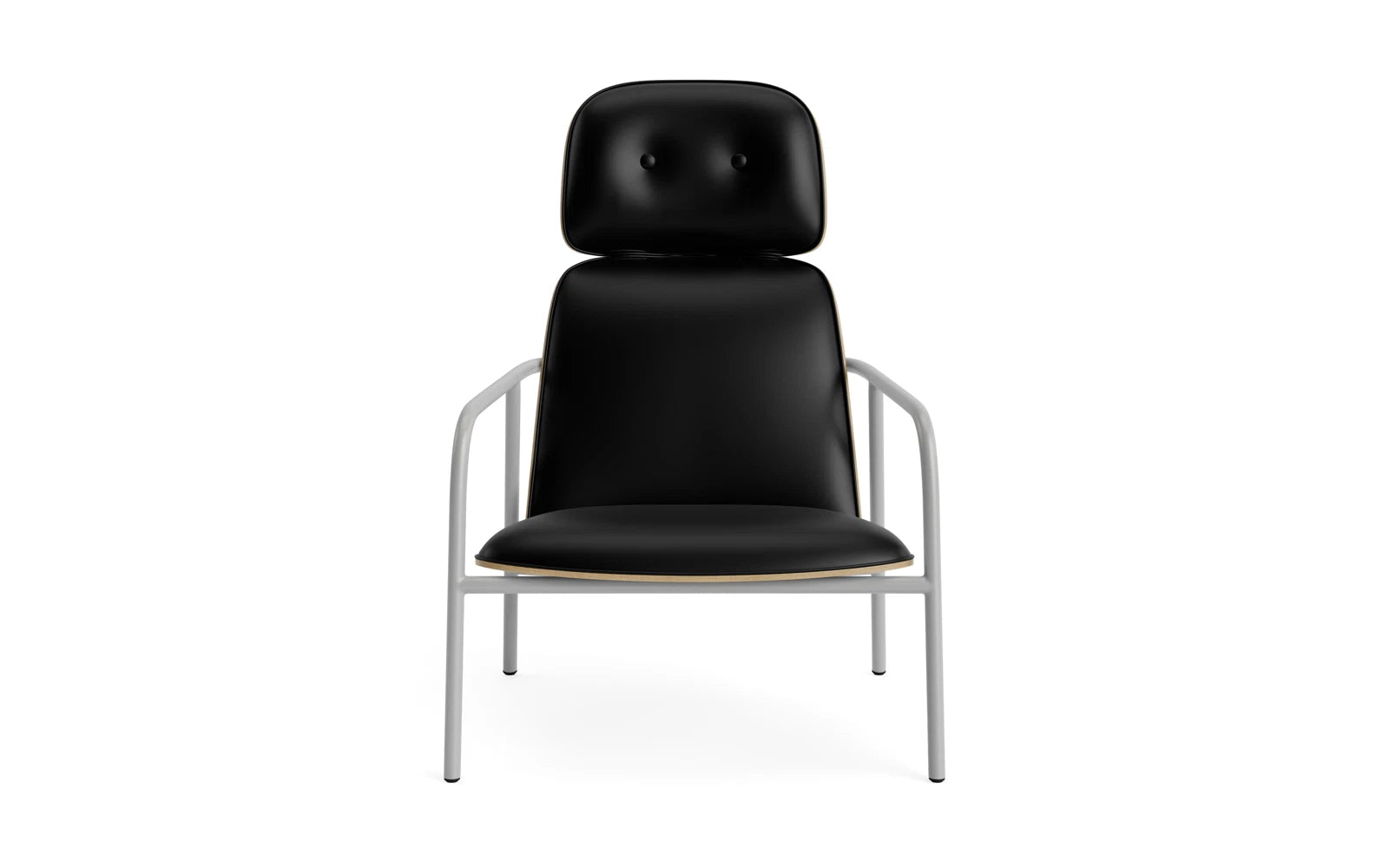 Pad Lounge-Sessel hoch grauem Stahl Eiche/Ultra in Ultra 41599 präsentiert im Onlineshop von KAQTU Design AG. Sessel ist von Normann Copenhagen