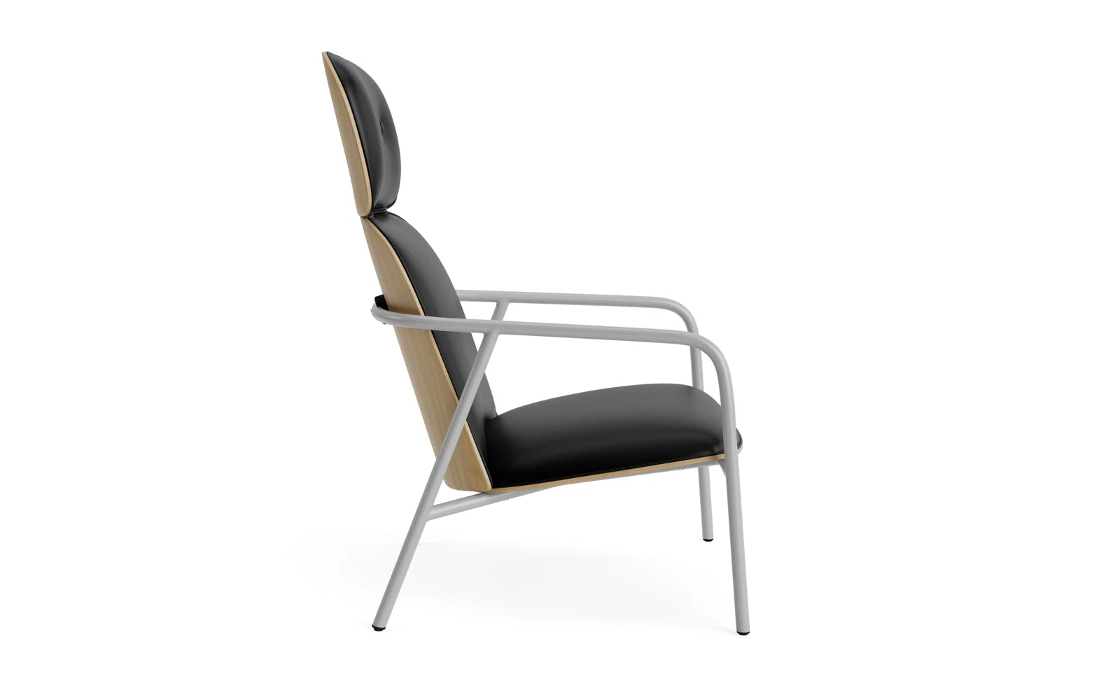 Pad Lounge-Sessel hoch grauem Stahl Eiche/Ultra in Ultra 41599 präsentiert im Onlineshop von KAQTU Design AG. Sessel ist von Normann Copenhagen