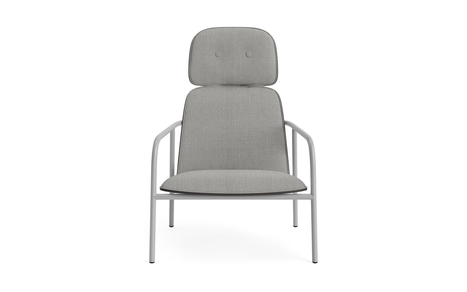 Pad Lounge-Sessel hoch grauem Stahl schwarz/Remix in Remix 133 präsentiert im Onlineshop von KAQTU Design AG. Sessel ist von Normann Copenhagen