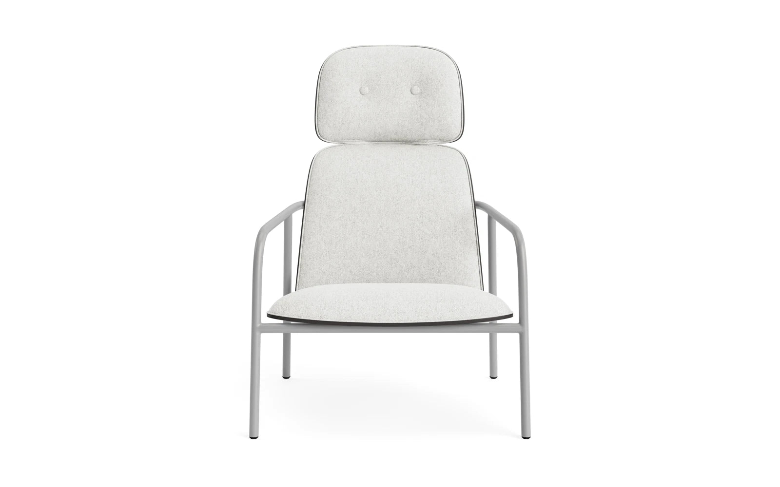 Pad Lounge-Sessel hoch grauem Stahl schwarz/Hallingdal in Hallingdal 110 präsentiert im Onlineshop von KAQTU Design AG. Sessel ist von Normann Copenhagen