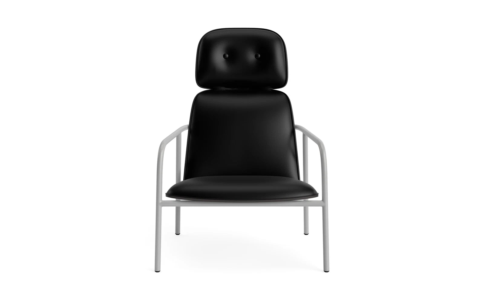Pad Lounge-Sessel hoch grauem Stahl schwarz/Ultra in Ultra 41599 präsentiert im Onlineshop von KAQTU Design AG. Sessel ist von Normann Copenhagen