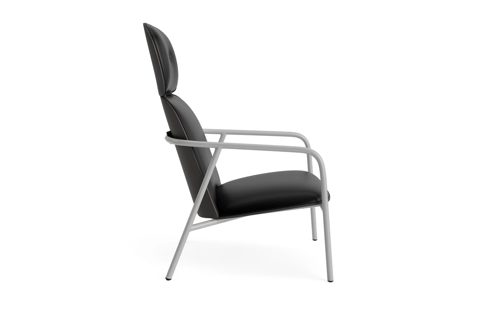 Pad Lounge-Sessel hoch grauem Stahl schwarz/Ultra in Ultra 41599 präsentiert im Onlineshop von KAQTU Design AG. Sessel ist von Normann Copenhagen