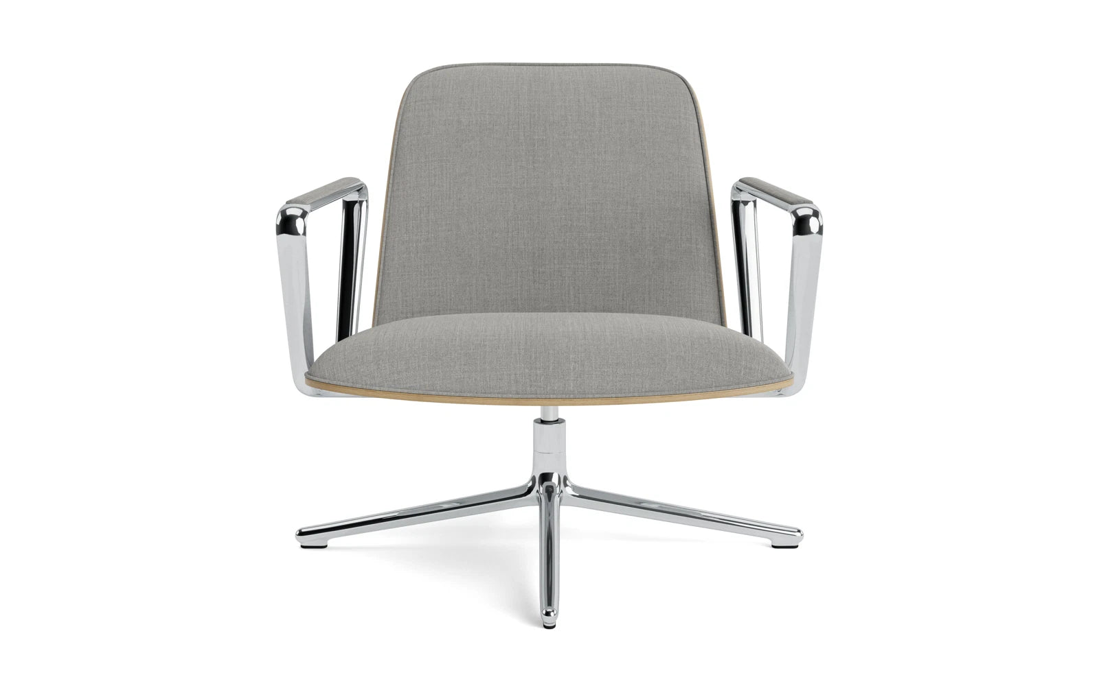 Pad Lounge-Sessel niedrig mit Drehgestell alu und Eiche/Remix in Remix 133 präsentiert im Onlineshop von KAQTU Design AG. Sessel ist von Normann Copenhagen