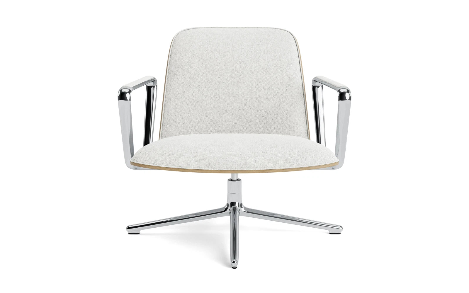 Pad Lounge-Sessel niedrig mit Drehgestell alu und Eiche/Hallingdal in Hallingdal 110 präsentiert im Onlineshop von KAQTU Design AG. Sessel ist von Normann Copenhagen