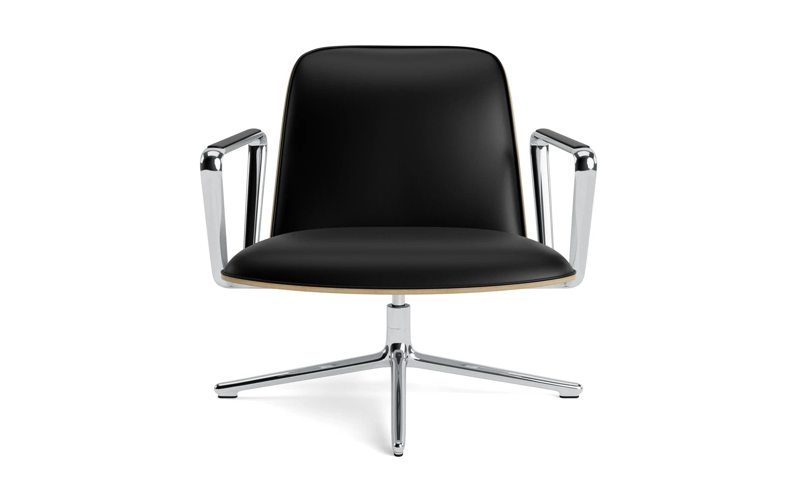Pad Lounge-Sessel niedrig mit Drehgestell alu und Eiche/Ultra in Ultra 41599 präsentiert im Onlineshop von KAQTU Design AG. Sessel ist von Normann Copenhagen