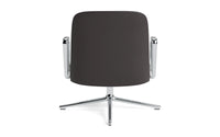 Pad Lounge-Sessel niedrig mit Drehgestell Schwartz und Alu