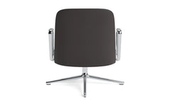 Pad Lounge-Sessel niedrig mit Drehgestell Schwartz und Alu