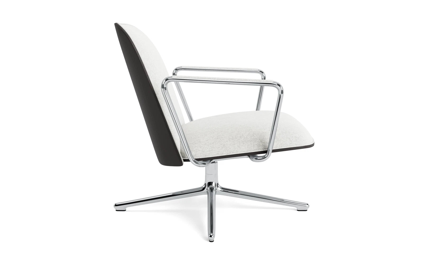 Pad Lounge-Sessel niedrig mit Drehgestell alu und schwarz/Hallingdal in Hallingdal 110 präsentiert im Onlineshop von KAQTU Design AG. Sessel ist von Normann Copenhagen