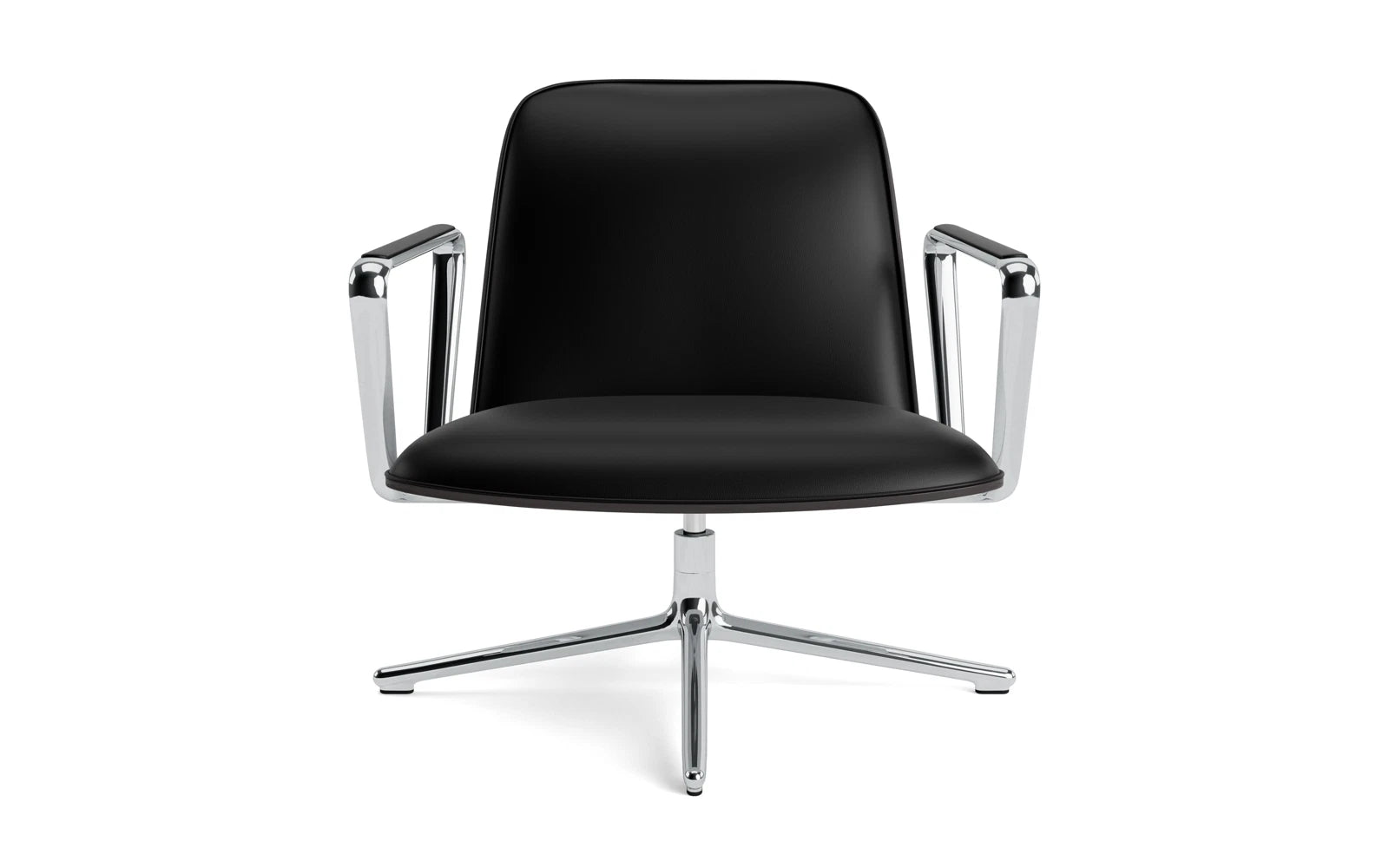 Pad Lounge-Sessel niedrig mit Drehgestell alu und schwarz/Ultra in Ultra 41599 präsentiert im Onlineshop von KAQTU Design AG. Sessel ist von Normann Copenhagen