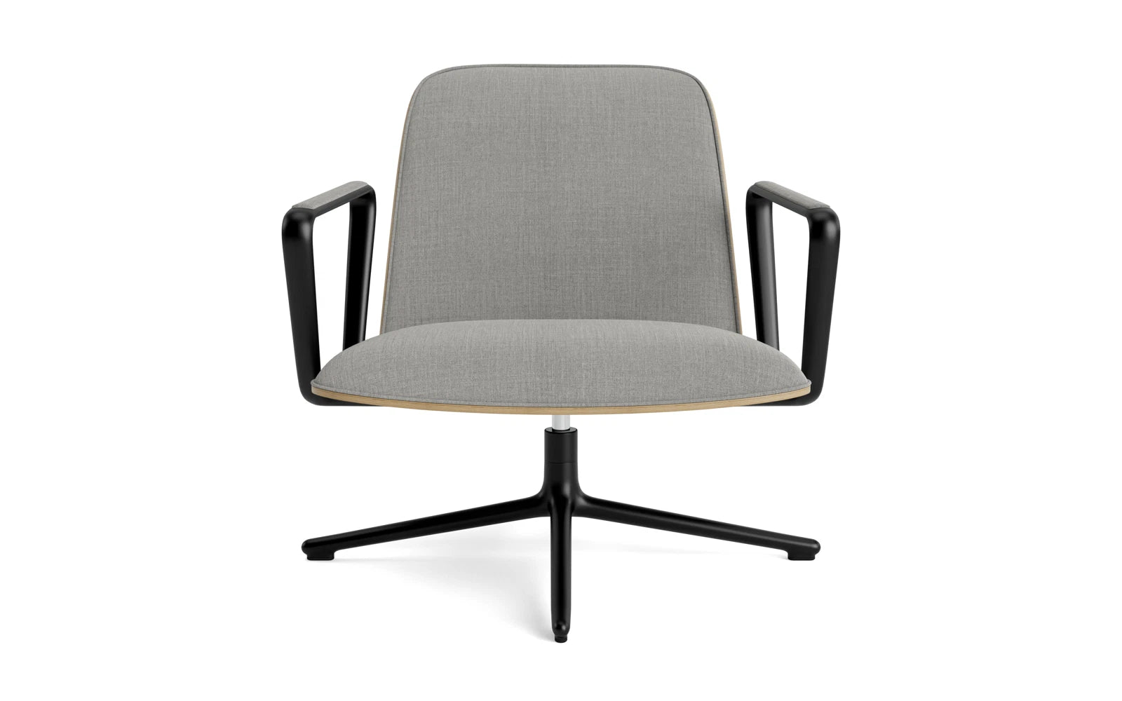 Pad Lounge-Sessel niedrig mit Drehgestell Schwarz Alu Eiche/Remix in Remix 133 präsentiert im Onlineshop von KAQTU Design AG. Sessel ist von Normann Copenhagen